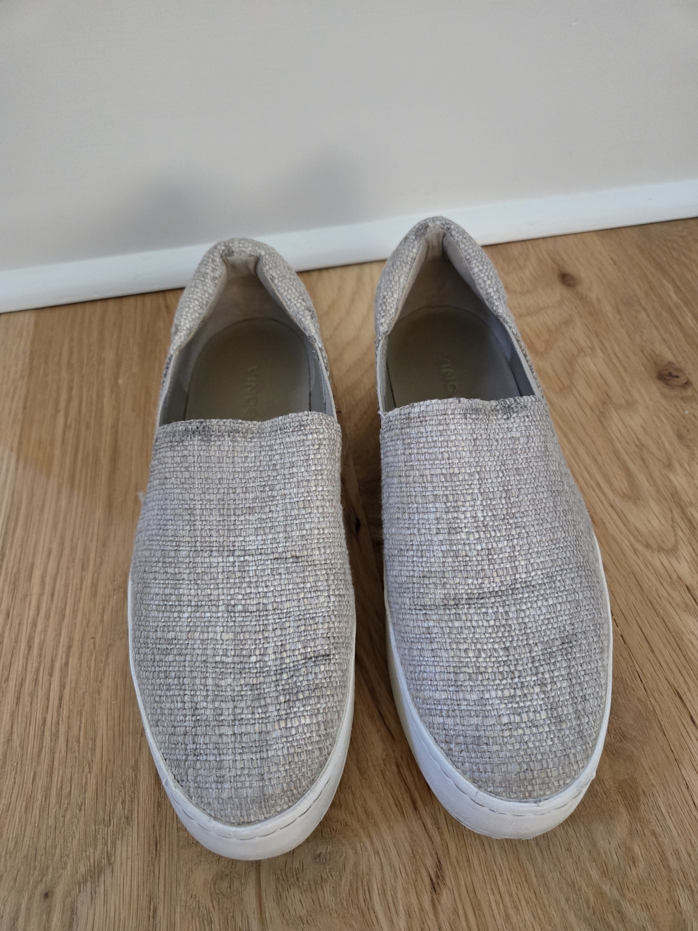 Vince Neutral Beige/Taupe Slip-On Sneakers